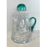 GRANDE BROCCA VETRO REFRIGERANTE PORTA GHIACCIO TRASPARENTE VERDE ACQUA 2,5L