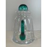 GRANDE BROCCA VETRO REFRIGERANTE PORTA GHIACCIO TRASPARENTE VERDE ACQUA 2,5L