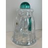 GRANDE BROCCA VETRO REFRIGERANTE PORTA GHIACCIO TRASPARENTE VERDE ACQUA 2,5L