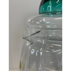 GRANDE BROCCA VETRO REFRIGERANTE PORTA GHIACCIO TRASPARENTE VERDE ACQUA 2,5L