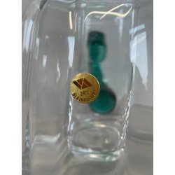 GRANDE BROCCA VETRO REFRIGERANTE PORTA GHIACCIO TRASPARENTE VERDE ACQUA 2,5L