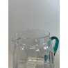 GRANDE BROCCA VETRO REFRIGERANTE PORTA GHIACCIO TRASPARENTE VERDE ACQUA 2,5L