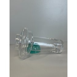 GRANDE BROCCA VETRO REFRIGERANTE PORTA GHIACCIO TRASPARENTE VERDE ACQUA 2,5L