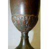 ANTICA COPPIA VASO ANFORA BRONZO MARMO SCULTURA LIBERTY BASSORILIEVO OLD VASE  