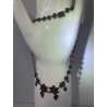 STUPENDA ANTICA COLLANA VITTORIANA GRANATO BOEMIA FIORE TOMBAK COLLIER NECKLACE