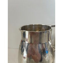 COPPIA BROCCHE BOCCALI GIO PONTI ANNI 50 CALDERONI ALPACCA MARTELLATO ARGENTATO