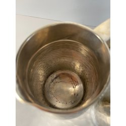 COPPIA BROCCHE BOCCALI GIO PONTI ANNI 50 CALDERONI ALPACCA MARTELLATO ARGENTATO