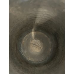 COPPIA BROCCHE BOCCALI GIO PONTI ANNI 50 CALDERONI ALPACCA MARTELLATO ARGENTATO