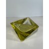 CIOTOLA POSACENERE VETRO MURANO SVUOTA TASCHE GIALLO ITALIA FORMA PIRAMIDALE