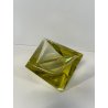CIOTOLA POSACENERE VETRO MURANO SVUOTA TASCHE GIALLO ITALIA FORMA PIRAMIDALE