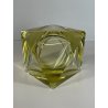 CIOTOLA POSACENERE VETRO MURANO SVUOTA TASCHE GIALLO ITALIA FORMA PIRAMIDALE