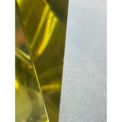 CIOTOLA POSACENERE VETRO MURANO SVUOTA TASCHE GIALLO ITALIA FORMA PIRAMIDALE