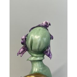 ANTICA FIGURA PORCELLANA CAPODIMONTE G. Cappè LADY WITH DOG NOBIL DONNA '900