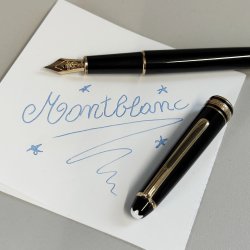 MONTBLANC Meisterstuck PENNA STILOGRAFICA 144 NIB Oro 14k FOUNTAIN PEN box