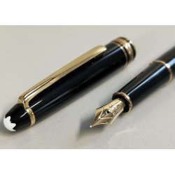 MONTBLANC Meisterstuck PENNA STILOGRAFICA 144 NIB Oro 14k FOUNTAIN PEN box