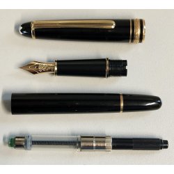 MONTBLANC Meisterstuck PENNA STILOGRAFICA 144 NIB Oro 14k FOUNTAIN PEN box