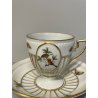 ANTICA COPPIA TAZZE caffè tè PORCELLANA HEREND ANNI 60 DECORO ROTHSCHILD 4985