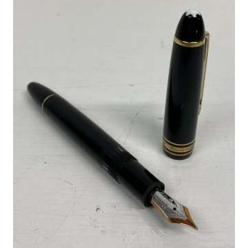 PARURE 2 PENNA STILOGRAFICA MONTBLANC 14k GERMANY MEISTERSTUCK 146 VINTAGE NERE