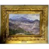 ANTICO DIPINTO OLIO Ferdinando Bialetti PAESAGGIO ALPINO MONTAGNA BOZZETTO 1926