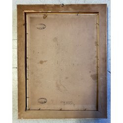 DIPINTO OLIO P. Rampoldi RITRATTO MADONNA VERGINE MARIA MATERICO RELIGIOSO '900