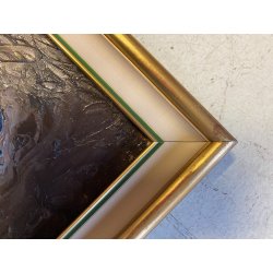 DIPINTO OLIO P. Rampoldi RITRATTO MADONNA VERGINE MARIA MATERICO RELIGIOSO '900