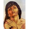 RITRATTO DIPINTO OLIO TELA Luigi Immediata NUDO FEMMINILE SFONDO SURREALE '900