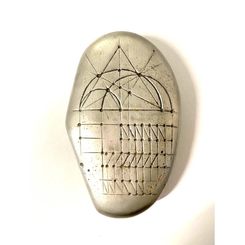 SCULTURA PELTRO POSTMODERNA BIG TRACES Walter Valentini NUMERATA 91/300  1985