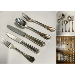 SERVIZIO POSATE 12 pers  Christofle Albi METALLO ARGENTATO LUXURY CURTLERY '70