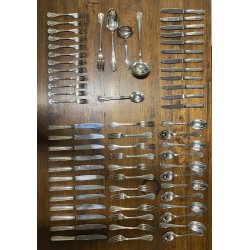 SERVIZIO POSATE 12 pers  Christofle Albi METALLO ARGENTATO LUXURY CURTLERY '70