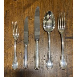 SERVIZIO POSATE 12 pers  Christofle Albi METALLO ARGENTATO LUXURY CURTLERY '70