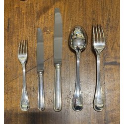 SERVIZIO POSATE 12 pers  Christofle Albi METALLO ARGENTATO LUXURY CURTLERY '70