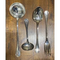 SERVIZIO POSATE 12 pers  Christofle Albi METALLO ARGENTATO LUXURY CURTLERY '70