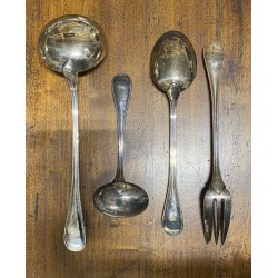 SERVIZIO POSATE 12 pers  Christofle Albi METALLO ARGENTATO LUXURY CURTLERY '70