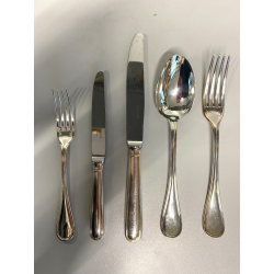 SERVIZIO POSATE 12 pers  Christofle Albi METALLO ARGENTATO LUXURY CURTLERY '70