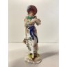 STATUINA VINTAGE FIGURA DAMA CAPPELLO PORCELLANA Meissen 1964 COLLEZIONE 8,5cm7h