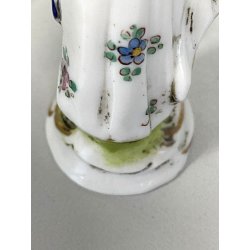 STATUINA VINTAGE FIGURA DAMA CAPPELLO PORCELLANA Meissen 1964 COLLEZIONE 8,5cm7h