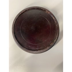 VASO CINESE GINGER JAR CLOISONNE SMALTO POLICROMO DECORO FLOREALE BASE LEGNO