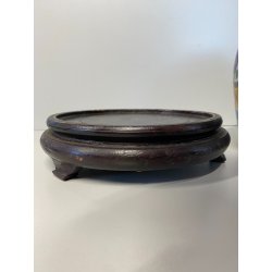 VASO CINESE GINGER JAR CLOISONNE SMALTO POLICROMO DECORO FLOREALE BASE LEGNO