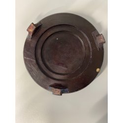 VASO CINESE GINGER JAR CLOISONNE SMALTO POLICROMO DECORO FLOREALE BASE LEGNO