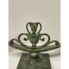 ANTICA COPPIA CANDELIERI CANDELABRO ART NOUVEAU PORTACANDELE BRONZO EPOCA 900
