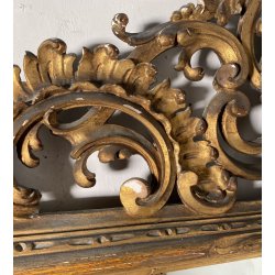 ANTICA GRANDE CAMINIERA LUIGI XVI SPECCHIERA 1900 SPECCHIO LEGNO INTAGLIATO ORO