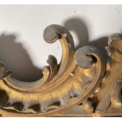 ANTICA GRANDE CAMINIERA LUIGI XVI SPECCHIERA 1900 SPECCHIO LEGNO INTAGLIATO ORO