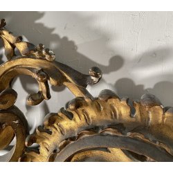 ANTICA GRANDE CAMINIERA LUIGI XVI SPECCHIERA 1900 SPECCHIO LEGNO INTAGLIATO ORO