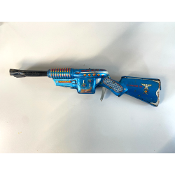 GIOCO LATTA VINTAGE FUCILE SPAZIALE TRIPLE GUN H3 Machine Gun Horikawa JAPAN