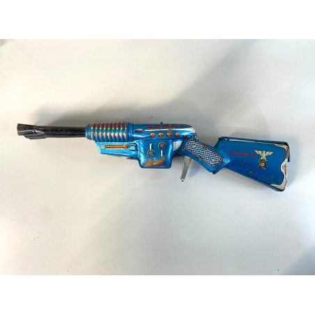 GIOCO LATTA VINTAGE FUCILE SPAZIALE TRIPLE GUN H3 Machine Gun Horikawa JAPAN