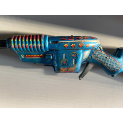 GIOCO LATTA VINTAGE FUCILE SPAZIALE TRIPLE GUN H3 Machine Gun Horikawa JAPAN