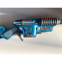 GIOCO LATTA VINTAGE FUCILE SPAZIALE TRIPLE GUN H3 Machine Gun Horikawa JAPAN