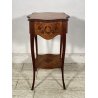 ANTICO COMODINO INGLESE LEGNO 1950 INTARSIATO CAMERA SALOTTO ARMADIO ETAGERE OLD