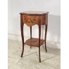 ANTICO COMODINO INGLESE LEGNO 1950 INTARSIATO CAMERA SALOTTO ARMADIO ETAGERE OLD