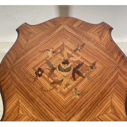 ANTICO COMODINO INGLESE LEGNO 1950 INTARSIATO CAMERA SALOTTO ARMADIO ETAGERE OLD